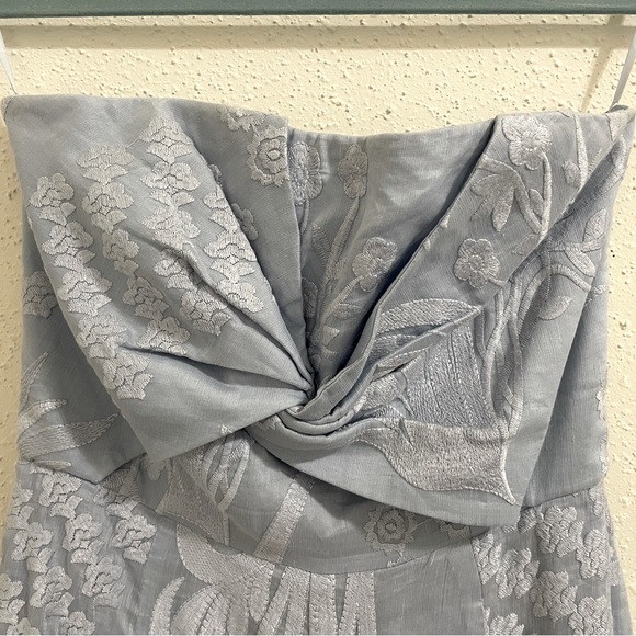 Aijek Natalie Embroidered Strapless Wide Leg Jumpsuit - Anthropologie - Size 4 - Picture 7 of 15